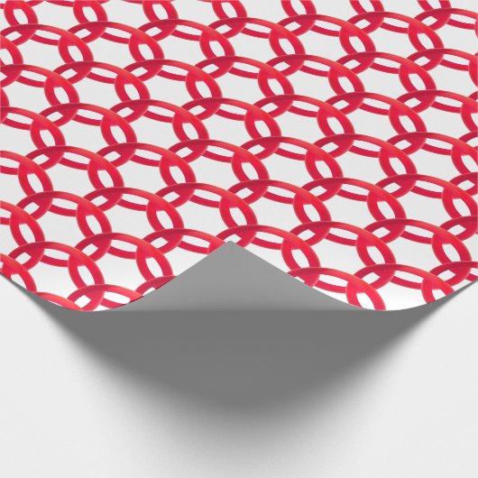 Schönes rotes Muster Geschenkpapier (Ecke)