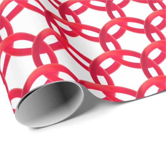 Schönes rotes Muster Geschenkpapier (Rolleneckpunkt)