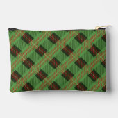 Schönes rotes und grünes Kariertes Muster Zubehörtasche (Rückseite)