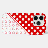 Schönes, rotes und weißes Cover für iPhone (Rückseite (Horizontal))