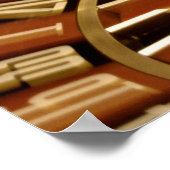 Schönes Roulette-Rad aus Holz Poster (Ecke)