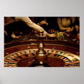 Schönes Roulette-Rad aus Holz Poster (Vorne)