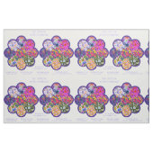 Schönes Round Boho Blume Kissen Cut und Näh Kit Stoff (Yard (91,4 cm))