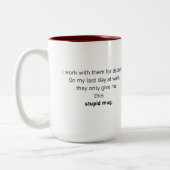 Schönes Ruhestandsgeschenk Zweifarbige Tasse (Links)