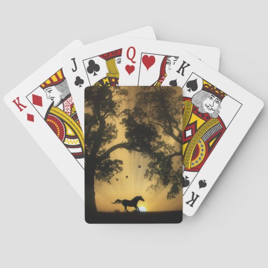 Schönes Running Horse Deck auf Karten Spielkarten (Rückseite)