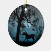 Schönes Running Horse und Vollmond Ornament (Links)