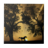 Schönes Running Ross Art Tile Fliese (Vorderseite)