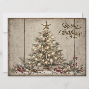 Schönes rustikales Frohe Weihnachten 