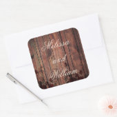 Schönes rustikales Kabinenthema Quadratischer Aufkleber (Umschlag)