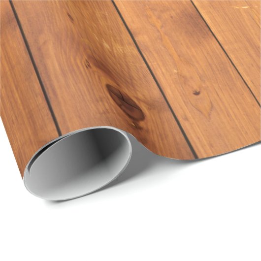 Schönes rustikales Knotty Pine Holz Geschenkpapier (Rolleneckpunkt)