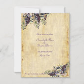 Schönes rustikales Papier, Weinberg Save the Date Magneteinladung (Vorderseite)