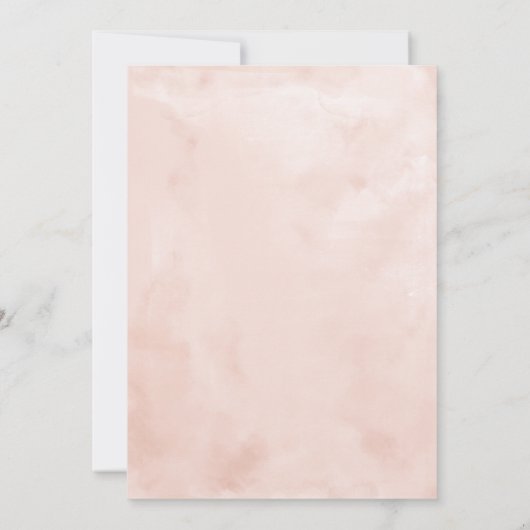 Schönes rustikales Rosa Rosa Elegante Hochzeit Einladung (Rückseite)