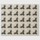 Schönes rustikales Schaf Geschenkpapier (Flach)