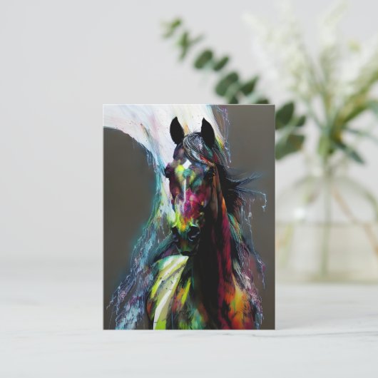 Schönes Saddlebred Pferd Postkarte (Stehend Vorderseite)