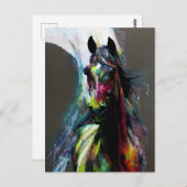 Schönes Saddlebred Pferd Postkarte (Vorne/Hinten)