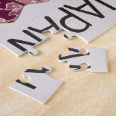 Schönes Sakura Fan Hand Illustriert Japan Puzzle (Seite)