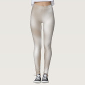 Schönes Sand klassisch schattiges Weiß Leggings (Vorderseite)