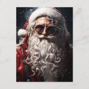 Schönes Santa Portrait Feiertagspostkarte