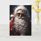 Schönes Santa Portrait Karte (Gelbe Blume)