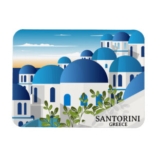 Schönes Santorini Griechenland Foto Magnet