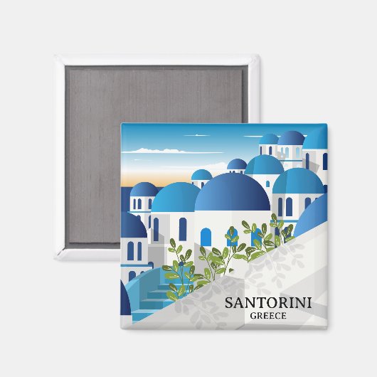 Schönes Santorini Griechenland Magnet (Vorderseite/Rückseite)