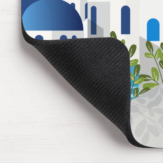 Schönes Santorini Griechenland Mousepad (Ecke)