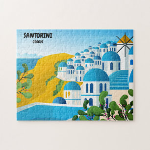 Schönes Santorini Griechenland Reise Puzzle