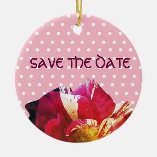 Schönes Save the Date Ornament (Vorne)