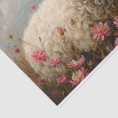 Schönes, schaf-rosa Wildblume Seidenpapier (Ausschnitt)