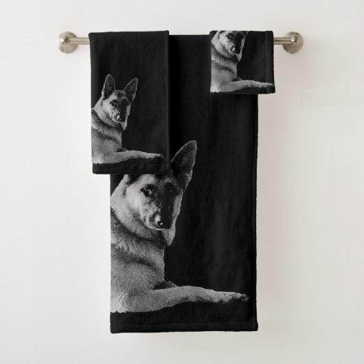 Schönes Schäferhund-Foto Badhandtuch Set (Insitu)