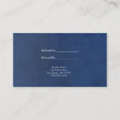 Schönes Schiff am Strand Elegante Empfehlungskarte (Rückseite)