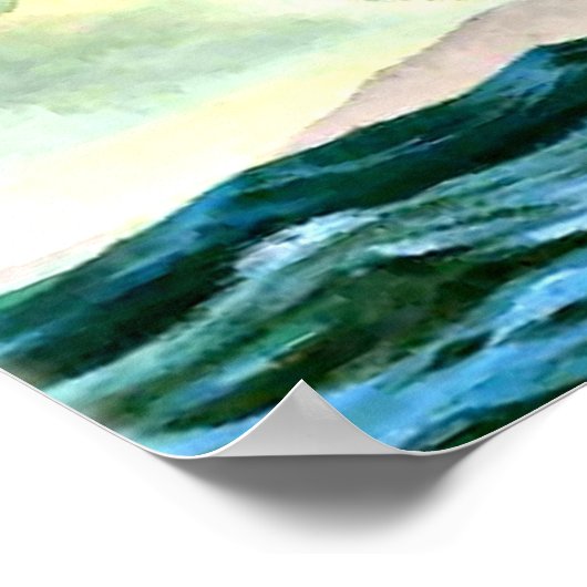 schönes Schiff mit vier Masten Poster (Ecke)