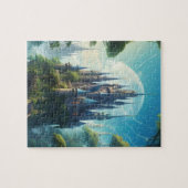 Schönes Schlaf-Schloss auf Märchenschloss Puzzle (Horizontal)