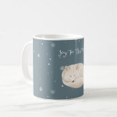 Schönes Schlafen White Fox Weihnachtskaffee Tasse (Vorderseite Links)