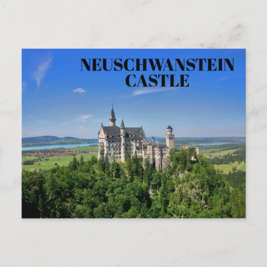Schönes Schloss Neuschwanstein Bayern Deutschland Postkarte (Vorderseite)