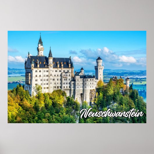 Schönes Schloss Neuschwanstein, Deutschland Poster (Vorne)