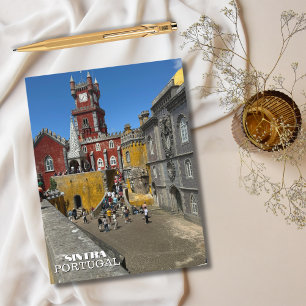 Schönes Schloss Sintra Portugal Fotografie Reise Feiertagspostkarte