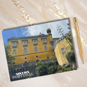 Schönes Schloss Sintra Portugal Fotografie, Reise Feiertagspostkarte