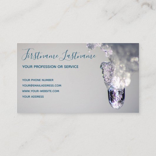 Schönes Schmelzeis mit motivierend Zitat Visitenkarte (Rückseite)