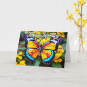 Schönes Schmetterlingsdesign Karte (Gelbe Blume)