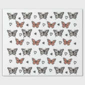 "Schönes Schmetterlingsgedankenpapier. Geschenkpapier (Flach)