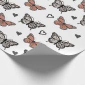 "Schönes Schmetterlingsgedankenpapier. Geschenkpapier (Ecke)