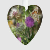 Schönes Schmetterlingsherz Ornament (Vorderseite)