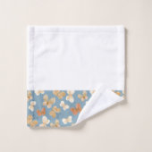 Schönes Schmetterlingsmuster Blau Badhandtuch Set (Waschlappen)