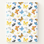 Schönes Schmetterlingsmuster mit Name Pink Notizblock (Rückseite)