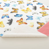 Schönes Schmetterlingsmuster mit Name Pink Sherpadecke (3/4)