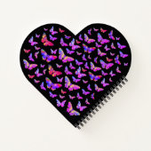 Schönes Schmetterlingsmuster personalisiert Notizblock (Rückseite)