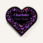 Schönes Schmetterlingsmuster personalisiert Notizblock (Vorderseite)