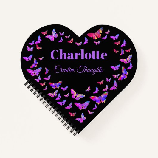 Schönes Schmetterlingsmuster personalisiert Notizblock (Vorderseite)