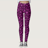 Schönes Schmetterlingsmuster rosa Leggings (Vorderseite)